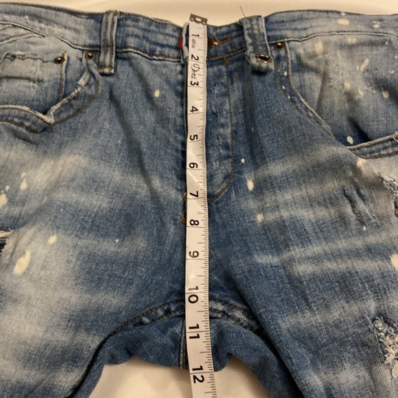 Smuggler's Moon Men's Distressed Button Up Blue Jeans Size 32x32 - Picture 12 of 14